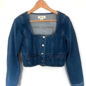 Madewell Blue Cropped Jean Jacket